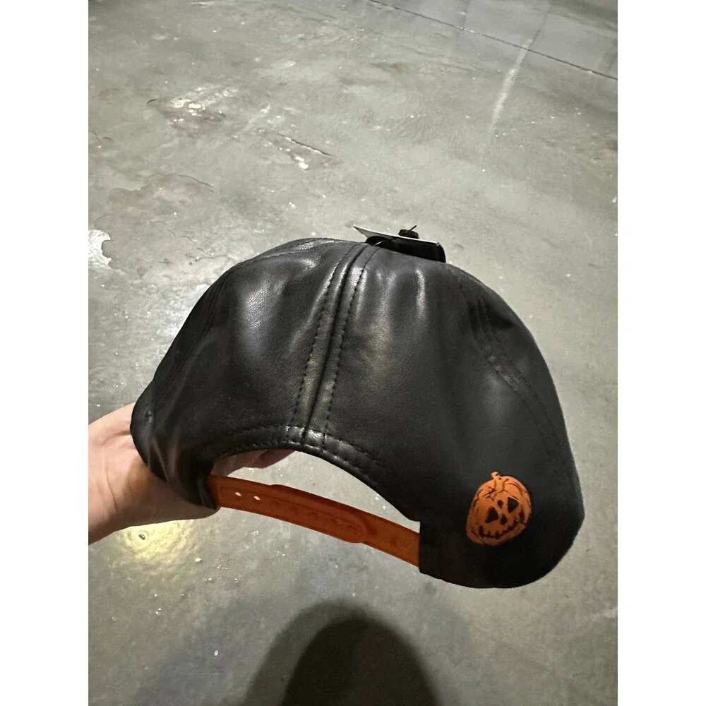 NEW Creature of the Night Faux Leather Black Hat Truckers Baseball Cap SnapBack